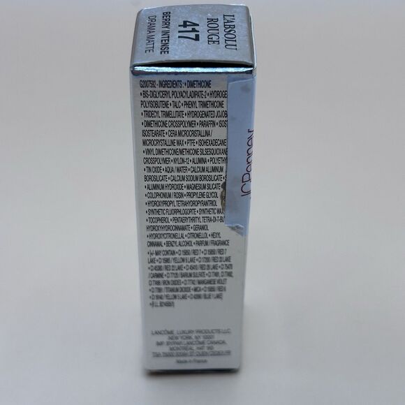 LANCOME L'ABSOLU ROUGE 417 BERRY INTENSE Drama Matte lipcolor full size New - Picture 2 of 8
